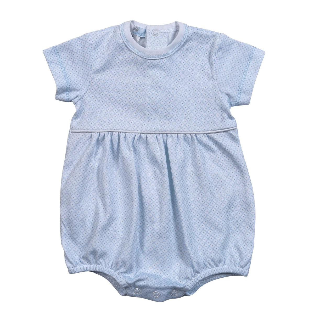 Baby Loren Baby Lamb Hand Smocked Pima Bubble Blue main image 0