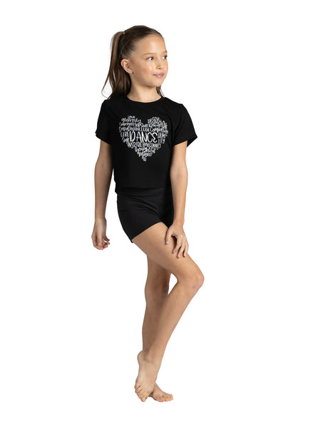 Dance Expressions Black Heart Tee