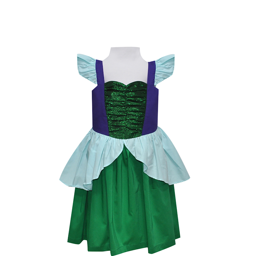Green Princess Ariel Dress 2T