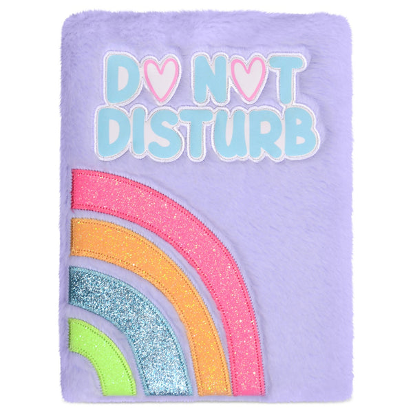 Do Not Disturb Rainbow Furry Journal with Lock & Key