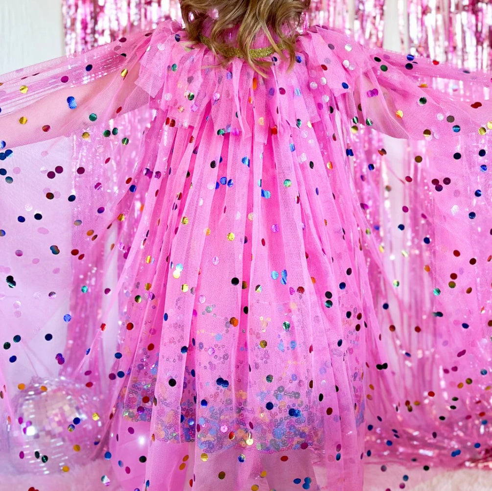 Dress Up Tulle Cape - Raspberry Confetti – Olly-Olly
