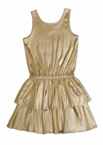 Ble Resort Gold Tiered Dress