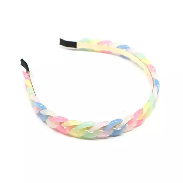 Pastel Rainbow Glam Chain Headband