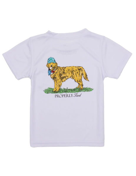 Properly Tied White Performance SS Tee - American Pup