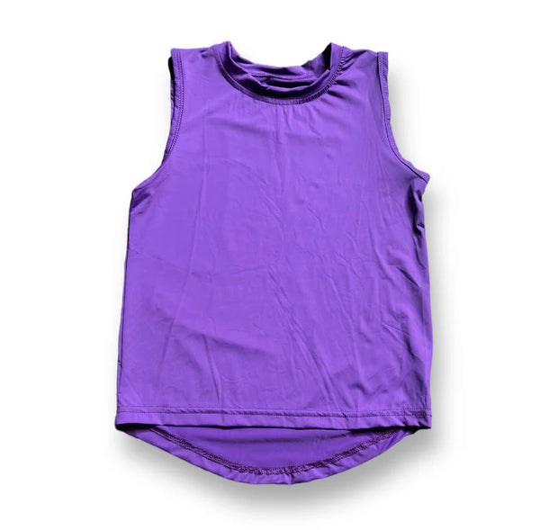 Belle Cher Athletic Purple High Low Tank Top