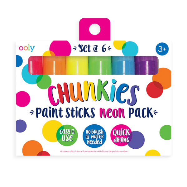 Ooly 6Pc Chunkies Paint Sticks - Neon