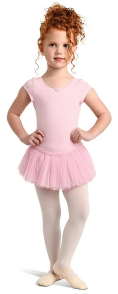 Pink Cap Sleeve Glitter Mesh Dress - Paquita
