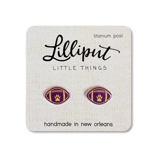Lilliput Little Things Earrings - Tiger Paw Football