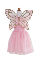 5/7 Great Pretenders Gold Butterfly Dress with Fairy Wings Costume