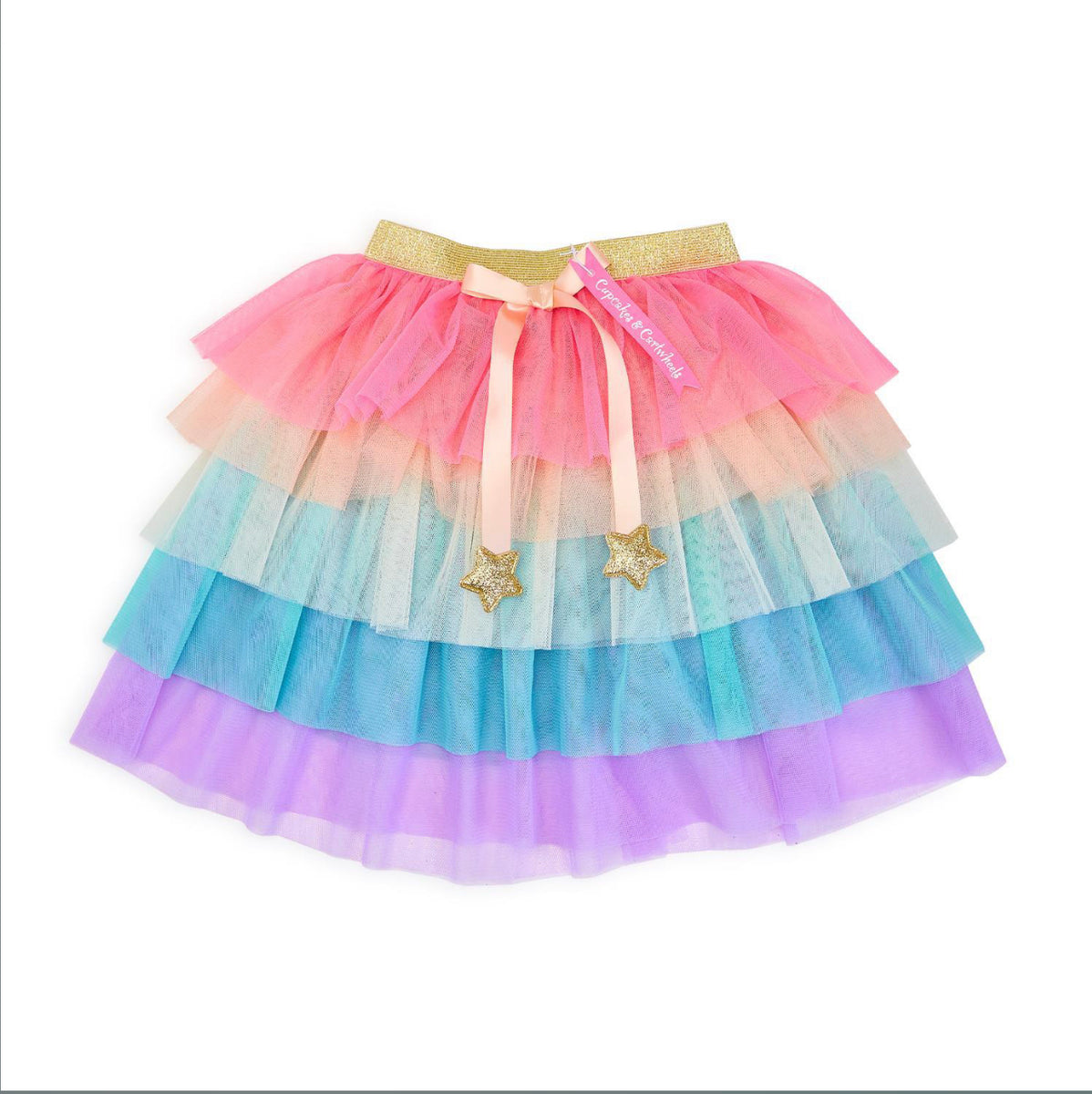 Pastel Rainbow Tulle Tutu Skirt for your Barbie Doll - Barbie Rainbow Skirt