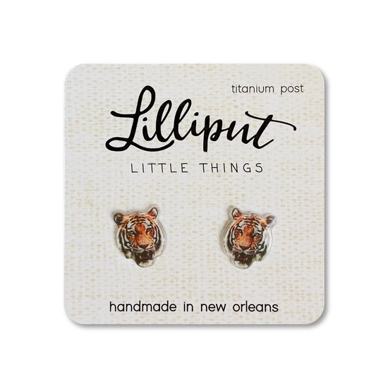 Lilliput Little Things Earrings - Tiger Face