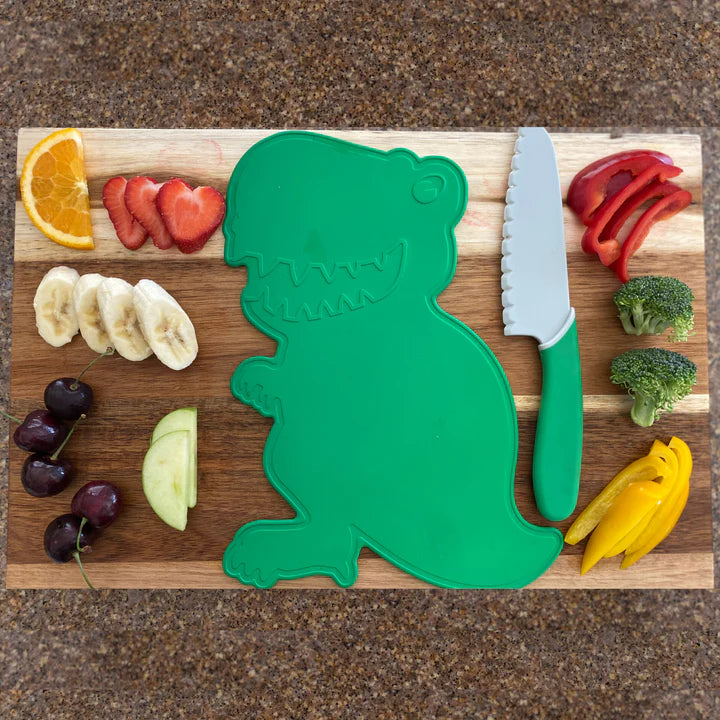 Dinosaur Cutting Board and Knife Set - Mudpuddles Toys and Books