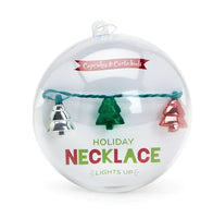 Holiday Light Up Necklace Ornament Ball