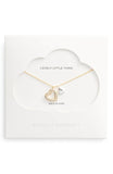 Estella Bartlett Gold/Silver Double Heart Charm Necklace