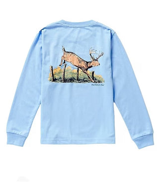 Properly Tied L/S Jumping Buck Light Blue Graphic Tee
