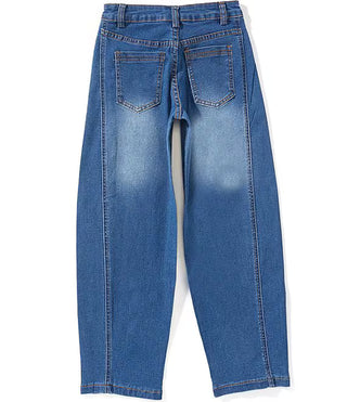 Rhinestone Stretch Barrel Jeans