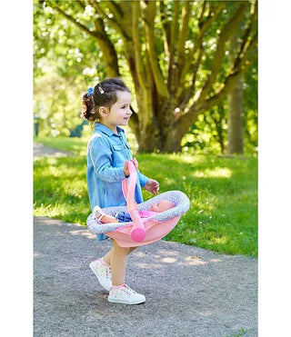 Corolle blue and pink floral baby doll carrier for 14 inch dolls, photo 2 of 2
