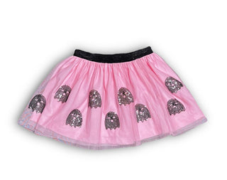 Belle Cher Pink/Black Ghost Halloween Tutu