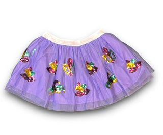 Purple Mardi Gras Sequin Mask Tutu Skirt