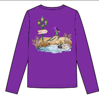 Belle Cher Mardi Gras L/S Tee - Duck Pond
