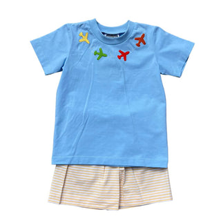 TRUE Boys Airplane Tee/Shorts 2Pc Set