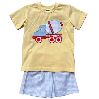 TRUE Boys Cement Truck Tee/Shorts 2Pc Set