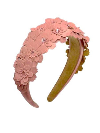 Bari Lynn Leather Flower Headband
