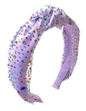 Bari Lynn Tulle Jeweled Knot Headband