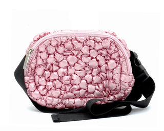 Bari Lynn Pink Popcorn Adjustable Waist Bag