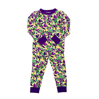 Belle Cher Camo Mardi Gras Bamboo 2Pc Pajamas