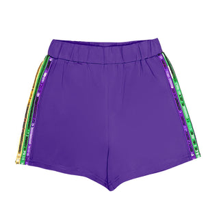 Belle Cher Purple/Sequin 2Pc Knit Short Set