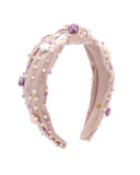 Bari Lynn Beaded Velvet Top Knot Star Charm Headband