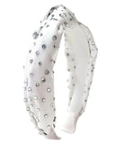 Bari Lynn Tulle Jeweled Knot Headband