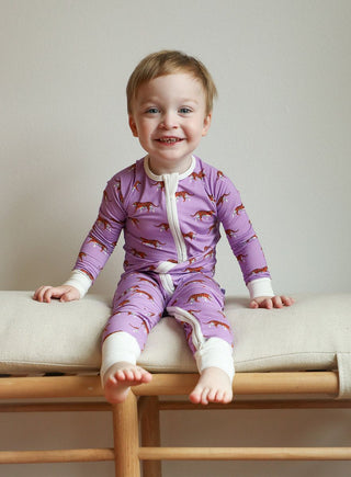 Southern Slumber Purple Geaux Double Zipper Bamboo Sleeper