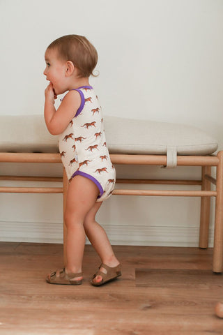 Southern Slumber Geaux Bamboo Henley Onesie with Snaps