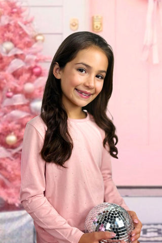 Pink All-Over Rhinestone Lounge Set