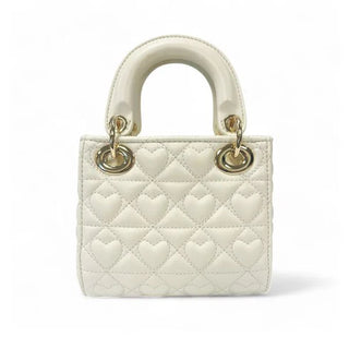 Doe-A-Dear Faux Leather Heart Quilted Bag