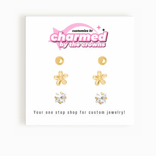 The Crowns Studs Earrings - Flower
