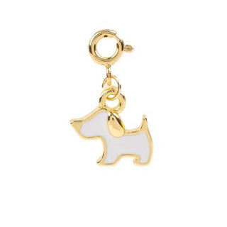 The Crowns White Enamel Dog Charm