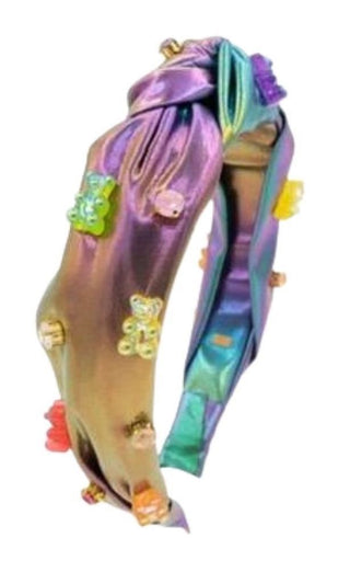 Bari Lynn Galaxy Gummy Bear Rainbow Knot Headband