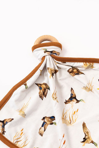 Southern Slumber- Ducks Lovie with Wooden Ring