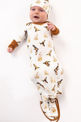 Southern Slumber- Ducks Bamboo Knotted Gown