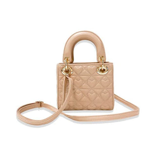 Doe-A-Dear Faux Leather Heart Quilted Bag
