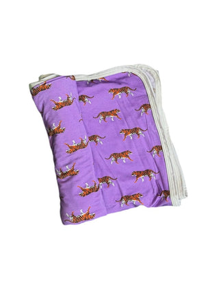 Southern Slumber Geaux Bamboo Swaddle Blanket (Purple)