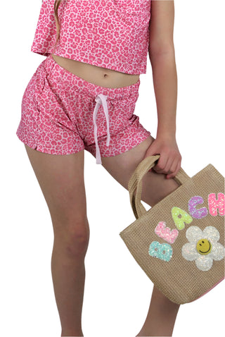 Tender Touch Pink Animal Print Tee & Shorts Set