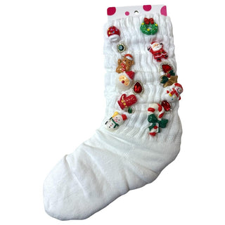 Bari Lynn Tie-Dye Charmed Socks - Christmas