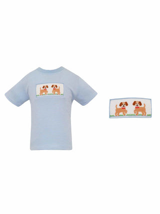 Claire & Charlie Blue Striped Knit Shirt - Dog