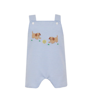 Claire & Charlie Blue Striped Knit Jon Jon - Garden Puppies
