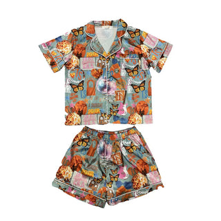 Kids Life of a Showgirl Era Print 2Pc Silky Satin PJ Set