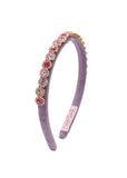 Bari Lynn Thin Velvet Round Jewel Headband